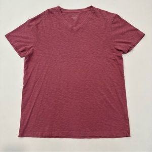 J. Crew Mauve V- Neck Short Sleeve T- Shirt Top Mens Size Large